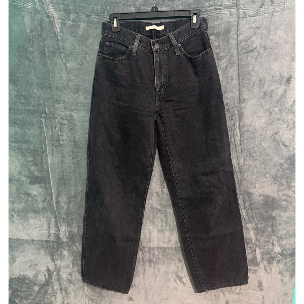 Levis 94 baggy jeans women's 25 X 31 black denim loose Y2K biker grunge